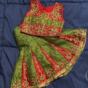 Toddler girl party dress lehanga